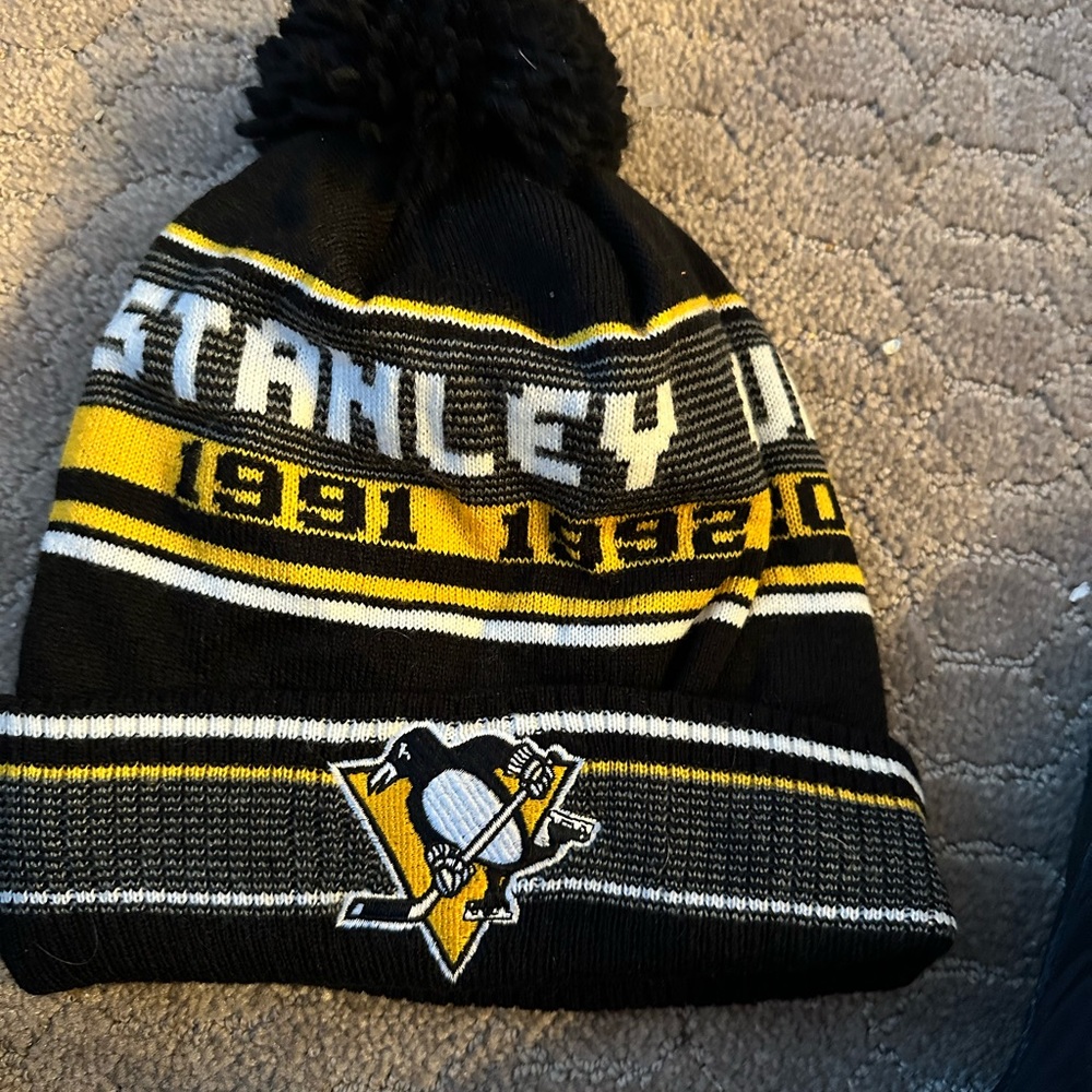 Pittsburgh Penguin Winter hat. Adidas brand one size. Stanley Cup Champions.